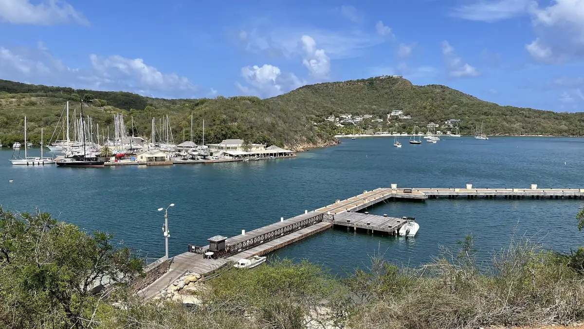 Yachts and a jetty in English Harbour