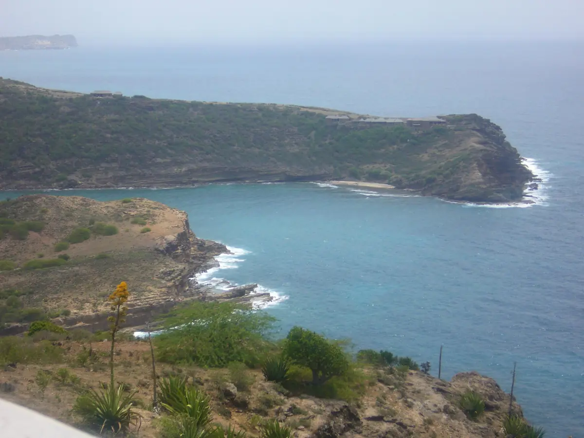 The coast and sea below Shirley Heights